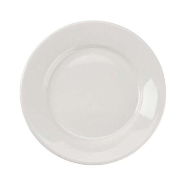 Yanco RE-16 10.5-Inch Recovery Porcelain Round American White Plate, DZ