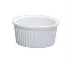 Yanco RK-106 6 Oz 3.875x2-Inch Porcelain White Fluted Ramekin, 36/CS
