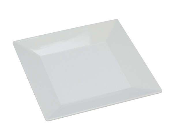 Yanco RM-106 6-Inch Rome Melamine Square White Plate, 48/CS