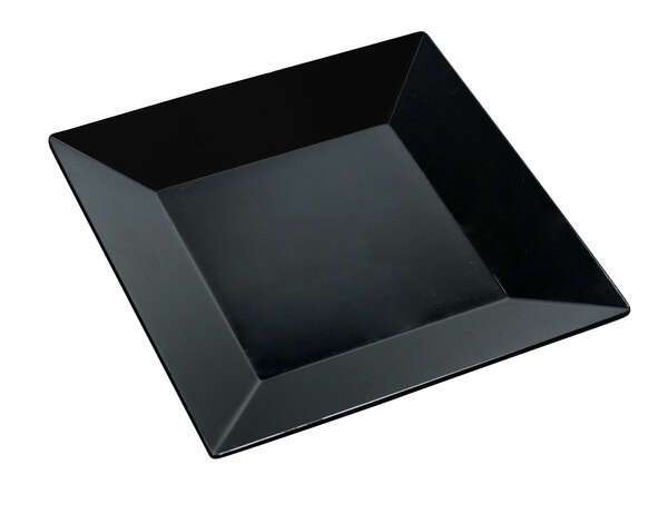 Yanco RM-106BK 6-Inch Rome Melamine Square Black Plate, 48/CS