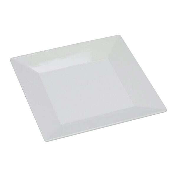 Yanco RM-108 8-Inch Rome Melamine Square White Plate, 48/CS