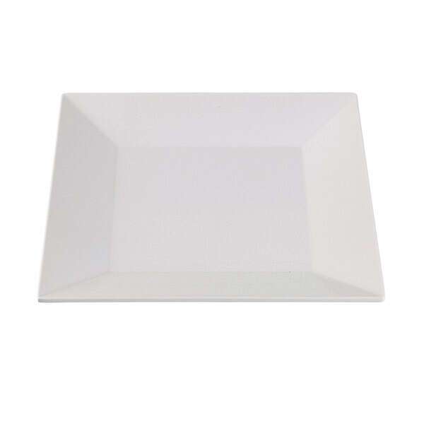 Yanco RM-114 14-Inch Rome Melamine Square White Plate, DZ
