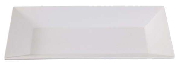 Yanco RM-210 10x6-Inch Rome Melamine Rectangular White Plate, 24/CS