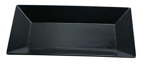 Yanco RM-214BK 14x8-Inch Rome Melamine Rectangular Black Plate, DZ