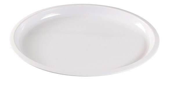 Yanco RM-3022 22x18x1.25-Inch Rome Melamine Round White Turkey Platter, 6/CS