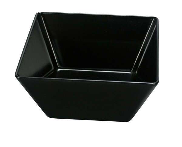 Yanco RM-404BK 10 Oz 3.75x2.5-Inch Rome Melamine Deep Square Black Bowl, 72/CS