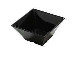 Yanco RM-4106BK 26 Oz 6x3-Inch Rome Melamine Deep Square Black Bowl, 24/CS