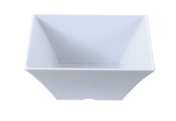 Yanco RM-4107 2 Qt 7.5x3.5-Inch Rome Melamine Deep Square White Bowl, 24/CS