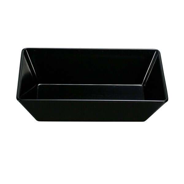 Yanco RM-610BK 9.75x5.875x2.5-Inch Rome Melamine Rectangular Black Tray, 48/CS