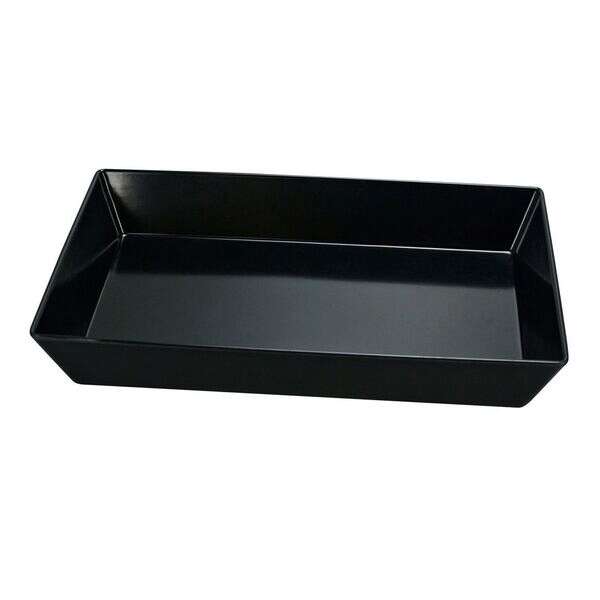 Yanco RM-614BK 13.75x10x2.5-Inch Rome Melamine Rectangular Black Tray, DZ