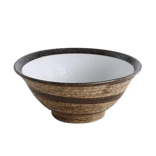 Yanco RO-4108 8.5x3.75-Inch Rockeye Porcelain Round White Noodle Bowl, DZ