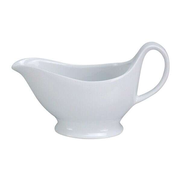 Yanco SB-3 3.5 Oz 7x2x2.25-Inch Porcelain White Sauce Boat, 36/CS