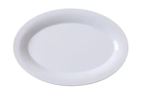 Yanco SI-214 14x9.75x1.125-Inch Siena Porcelain Round White Platter, DZ