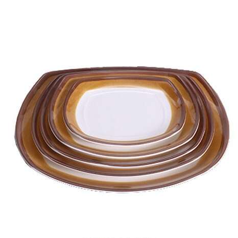 Yanco SL-113 13.5-Inch Soul Melamine Square Plate, DZ (Discontinued)
