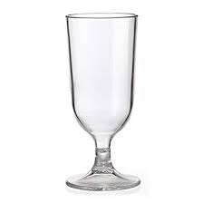 Yanco SM-08-G 3x5.5-Inch 8 Oz Clear Plastic Stemware Goblet Glass, 24/CS
