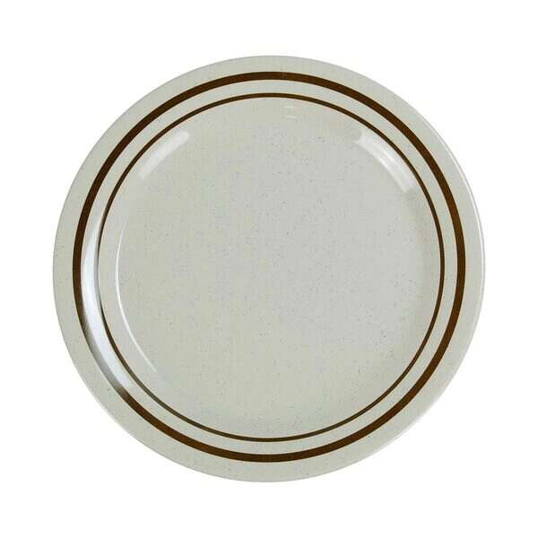Yanco SS-107 7.25-Inch Sesame Melamine Round Beige Plate, 48/CS