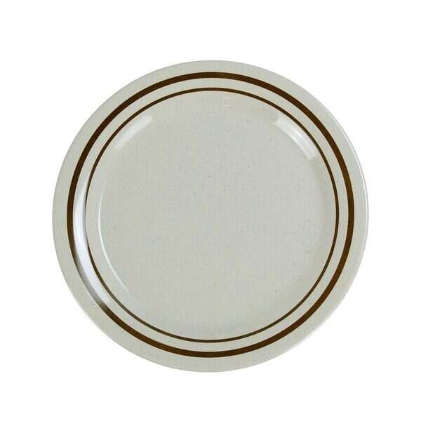 Yanco SS-109 9-Inch Sesame Melamine Round Beige Dinner Plate, 24/CS.