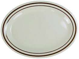 Yanco SS-212 12x9-Inch Sesame Melamine Oval Beige Platter, DZ