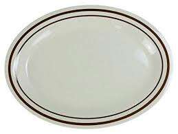 Yanco SS-214 14x10-Inch Sesame Melamine Oval Beige Platter, DZ
