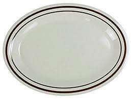 Yanco SS-221 11.5x8x.75-Inch Deep Sesame Melamine Oval Beige Platter, DZ