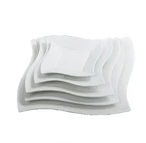 Yanco SST-108 8.5-Inch Porcelain Square Bone White Plate, 36/CS (Discontinued)