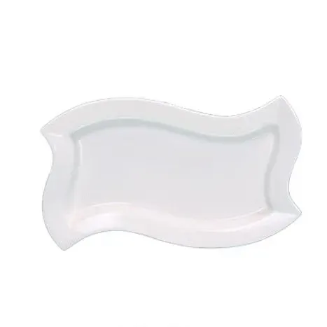 Yanco SST-212 12x6-Inch Porcelain Deep Rectangular Bone White Plate, DZ (Discontinued)