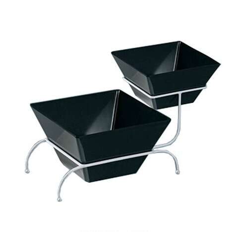 Yanco ST-102WT 19.5x9.5x8.5-Inch Rome Melamine Round White 2-Tier Stand For RM-409, RM-412, 48/CS (Discontinued)