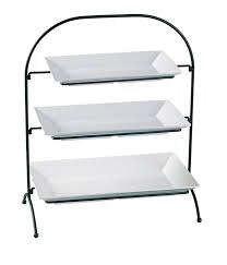 Yanco ST-103BK 22.5x19x9.5-Inch Rome Melamine Round Black 3-Tier Stand For RM-212, RM-214, RM-218, 4/CS (Discontinued)