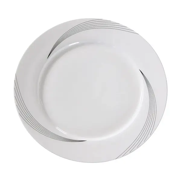 Yanco UR-110 10.5-Inch Urban Line Porcelain Round Bone White Plate, DZ