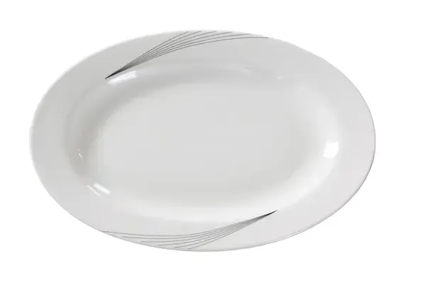 Yanco UR-212 11.75x8.5-Inch Urban Line Porcelain Round Bone White Platter, DZ