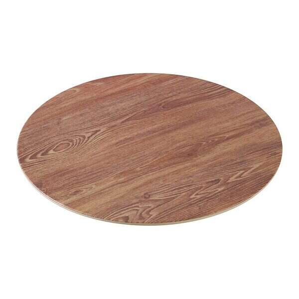 Yanco WD-310 10-Inch Melamine Wooden Look Round Tray, 24/CS