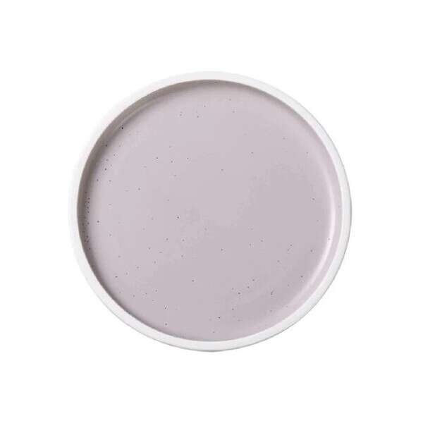 Yanco DM-108, 8x0.75-Inch Porcelain Round Plate with Upright Rim, 36/CS