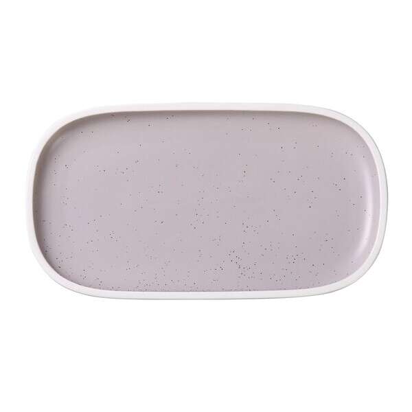 Yanco DM-314, 14x7.5x1-Inch Porcelain Rectangular Plate with Upright Rim, 12/CS
