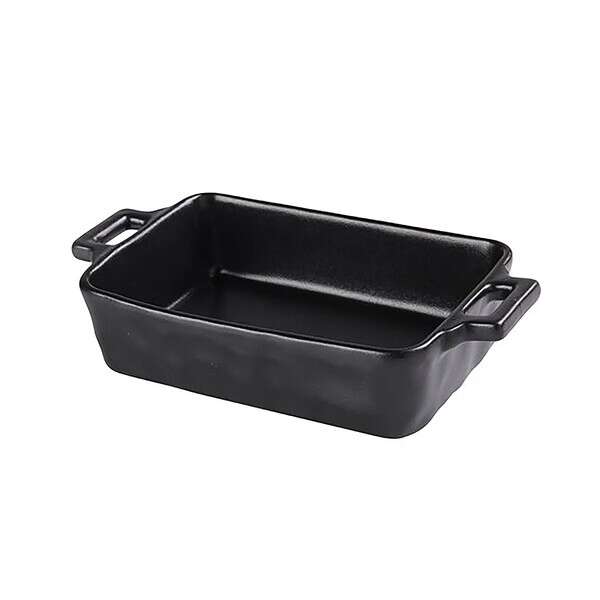 Yanco NB-910, 25 Oz 9.62x7.5x5.5x2.25-Inch Ceramic Bake Plate with Handle, 6/CS