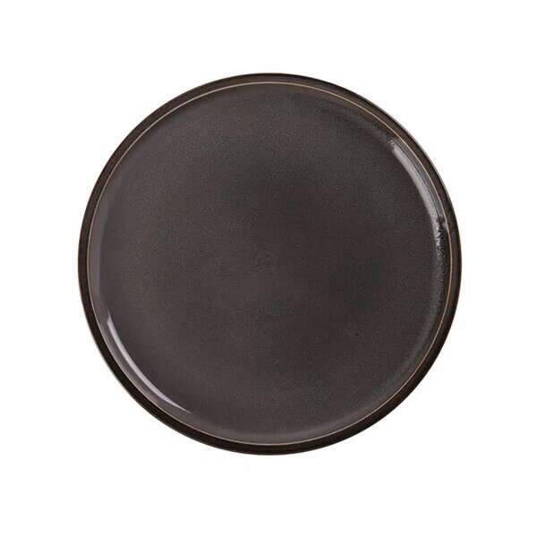Yanco PK-212, 12x1-Inch Porcelain Round Plate with Upright Rim, 12/CS
