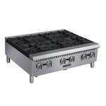 Admiral Craft Equipment Corp Admiral Craft BDCTH-36, 36-inch 6 Burners Black Diamond Countertop Gas Hot Plate with Manual Controls, 150,000 BTU