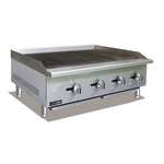 Admiral Craft Equipment Corp Admiral Craft BDECTG-48/NG, 48-inch Black Diamond Gas Countertop Griddle with Manual Controls, 120,000 BTU