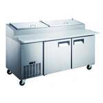 Admiral Craft Equipment Corp Admiral Craft GRPZ-2D, 71-inch 2 Solid Doors Grista Pizza Prep Table, 17 Cu.Ft.