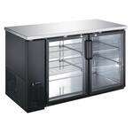 Admiral Craft Equipment Corp Admiral Craft USBB-5928G, 59-inch 2 Glass Doors Black Back Bar Cooler