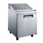 Admiral Craft Equipment Corp Admiral Craft USSL-1D, 27-inch 1 Solid Door Refrigerated Salad/Sandwich Prep Table