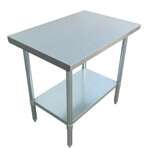 Admiral Craft Equipment Corp Admiral Craft WT-3048-E, 30x48-inch Stainless Steel Work Table with Galvanized Undershelf and Legs