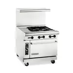 American Range AR12G-4B, 36 inch Heavy Duty 4 Burner & 12 inch Griddle Gas Range, NSF