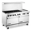 American Range AR6B-24RG, 60 inch Heavy Duty 6 Burner & 24 inch Griddle/Broiler Gas Range, NSF
