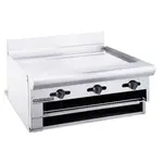 American Range ARGB-24, Counter Model, 24 inch Manual Control Gas Raised Griddle-Broiler, NSF