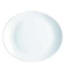 Arcoroc N9407ARC 11.75"x10" Evolutions Oval White Glass Steak Plate, 12/CS