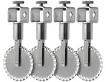Ateco 13944, 2.2-Inch Fluted Cutting Wheels with Locking Hardware, Set of 4