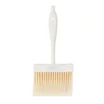 Ateco 1674, 4-Inch Wide Flat Pastry Brush, White Natural Bristles, Plastic Handle