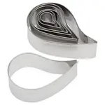 Ateco 5267, Plain Coma Cutters, Set of 7