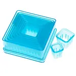 Ateco 5703, Fluted Square Cutters, Set of 9