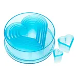 Ateco 5751, Plain Heart Cutters, Set of 7